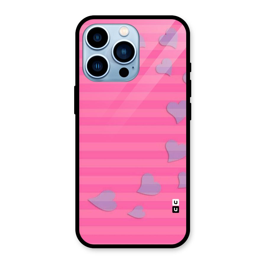 Light Heart Stripes Glass Back Case for iPhone 13 Pro