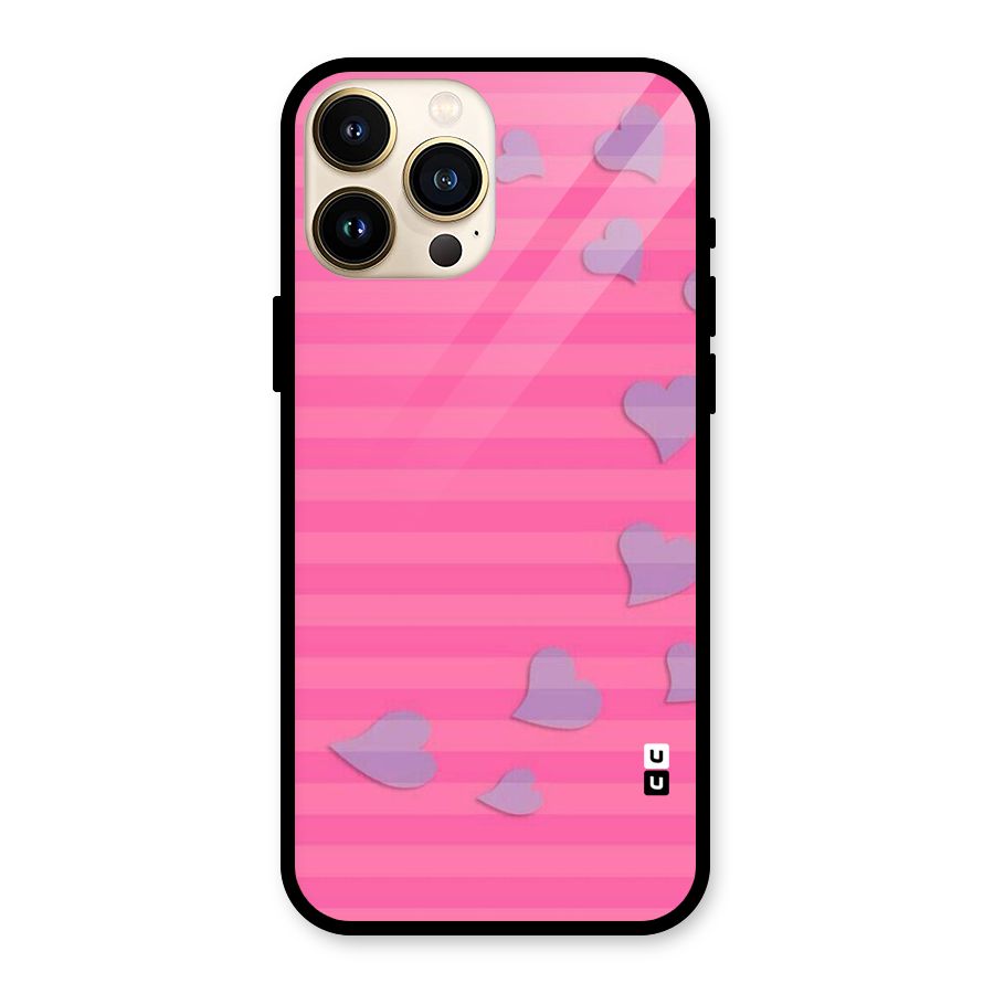 Light Heart Stripes Glass Back Case for iPhone 13 Pro Max