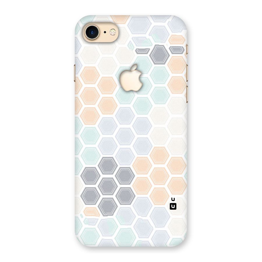 Light Hexagons Back Case for iPhone 7 Apple Cut
