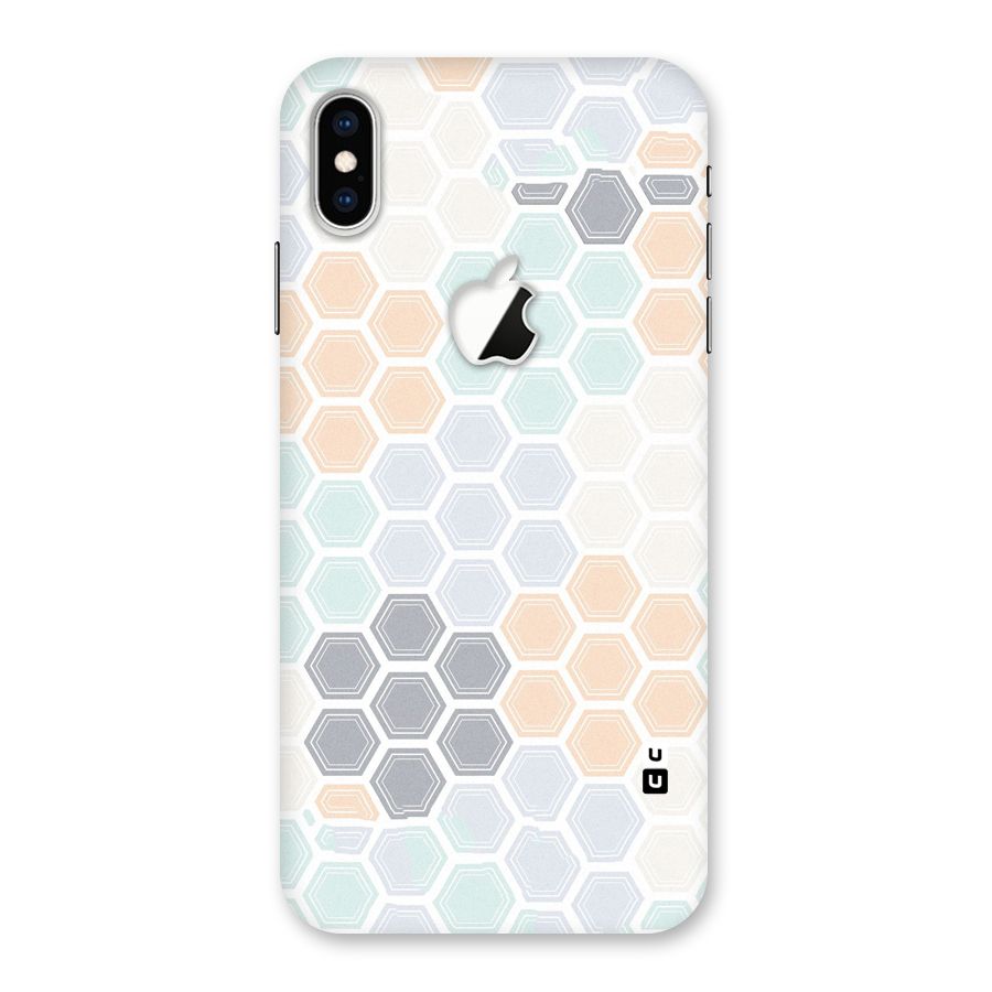 Light Hexagons Back Case for iPhone XS Max Apple Cut