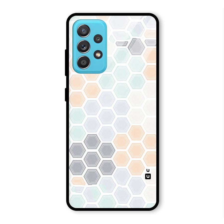 Light Hexagons Glass Back Case for Galaxy A52