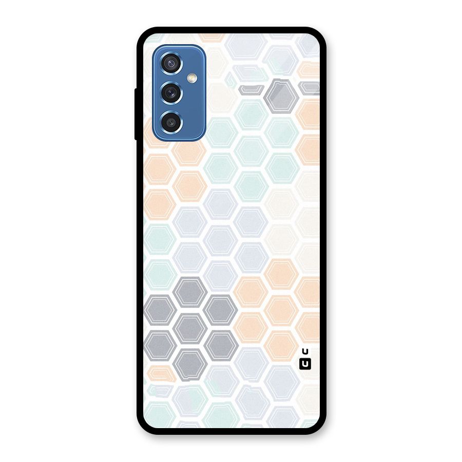 Light Hexagons Glass Back Case for Galaxy M52 5G