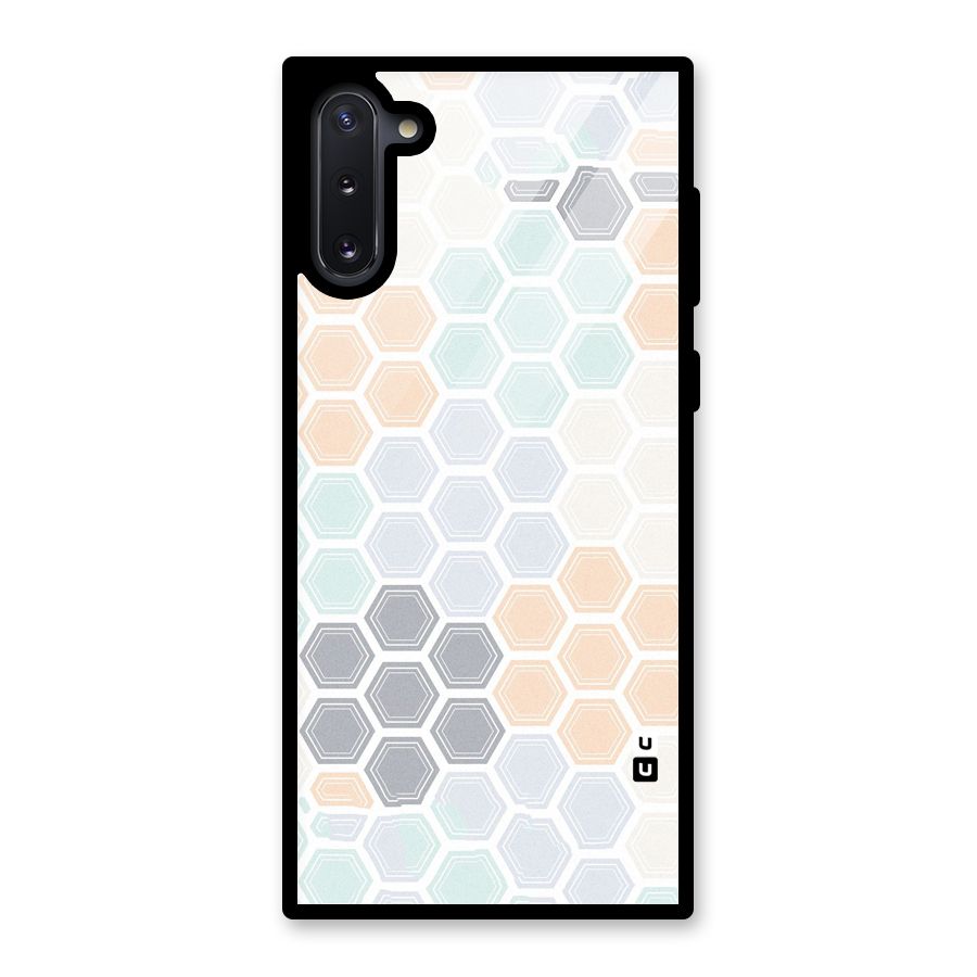 Light Hexagons Glass Back Case for Galaxy Note 10