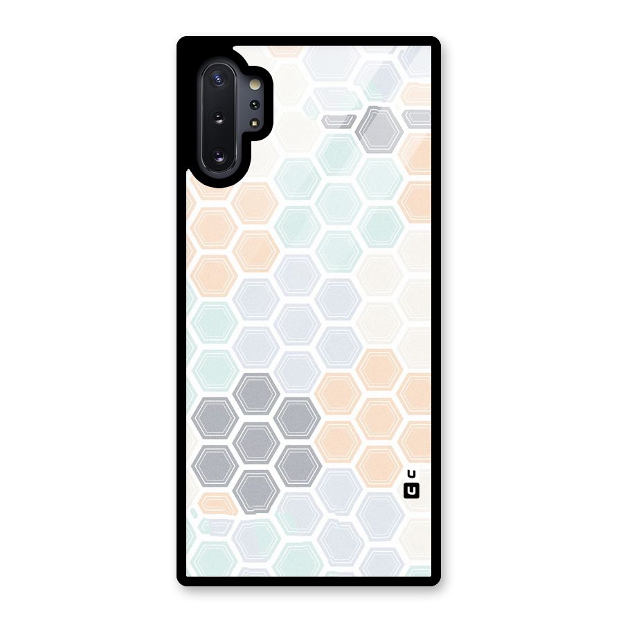 Light Hexagons Glass Back Case for Galaxy Note 10 Plus