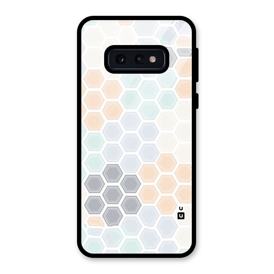 Light Hexagons Glass Back Case for Galaxy S10e