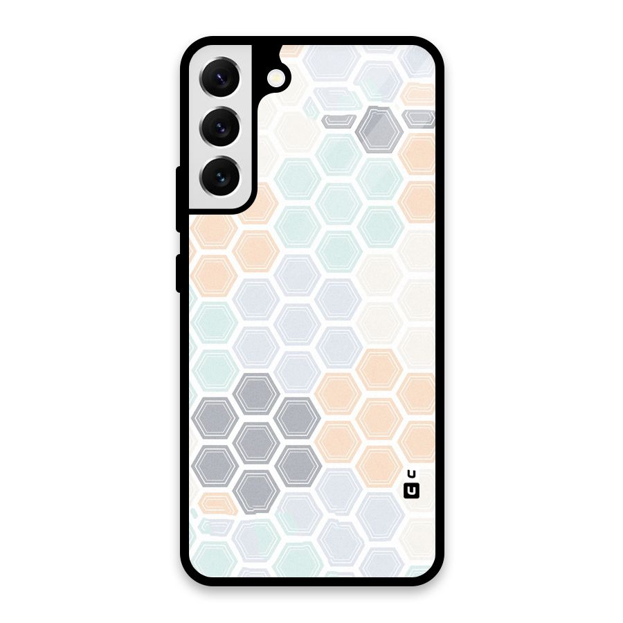 Light Hexagons Glass Back Case for Galaxy S22 Plus 5G