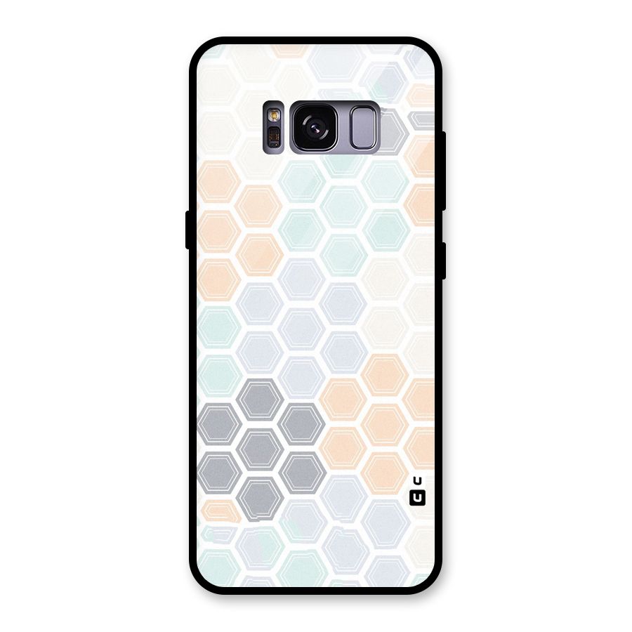Light Hexagons Glass Back Case for Galaxy S8