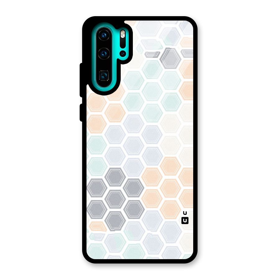 Light Hexagons Glass Back Case for Huawei P30 Pro