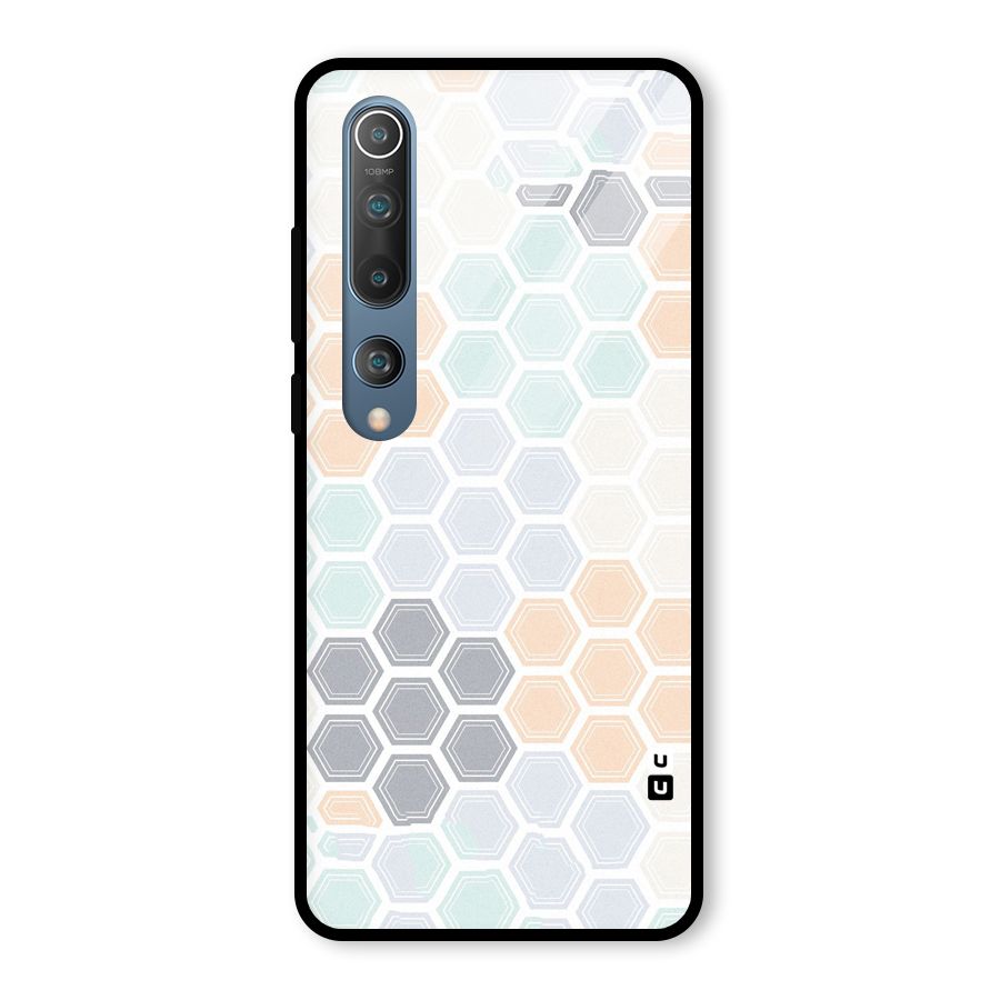 Light Hexagons Glass Back Case for Mi 10