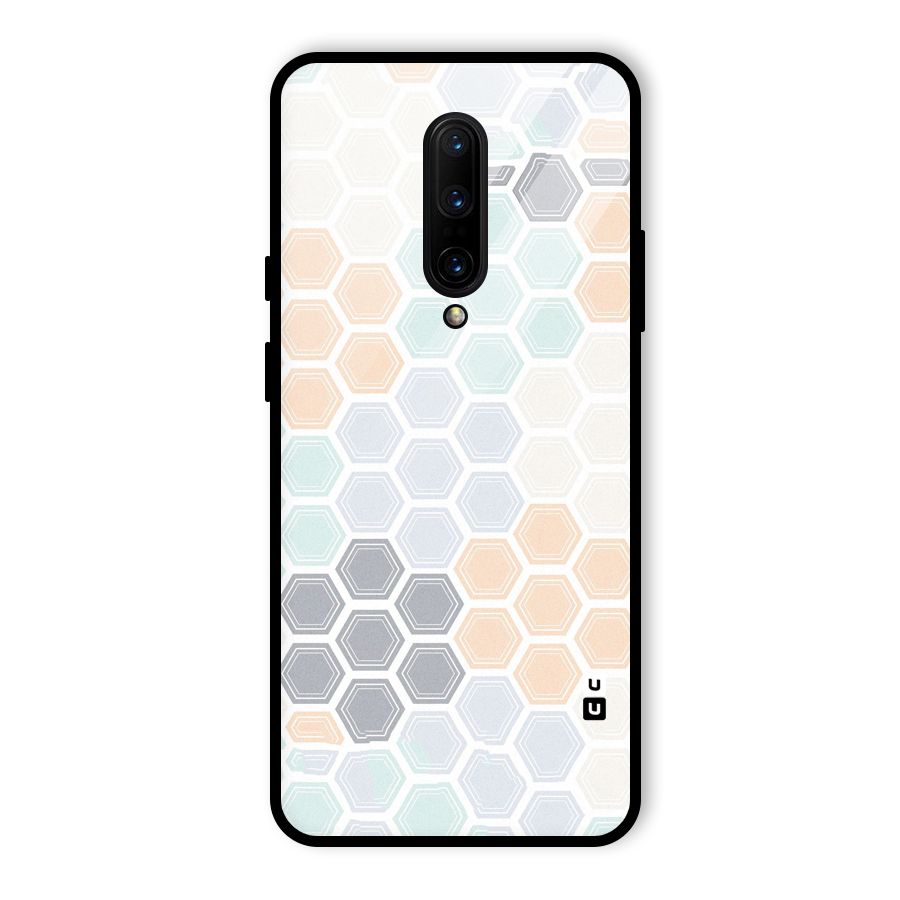 Light Hexagons Glass Back Case for OnePlus 7 Pro
