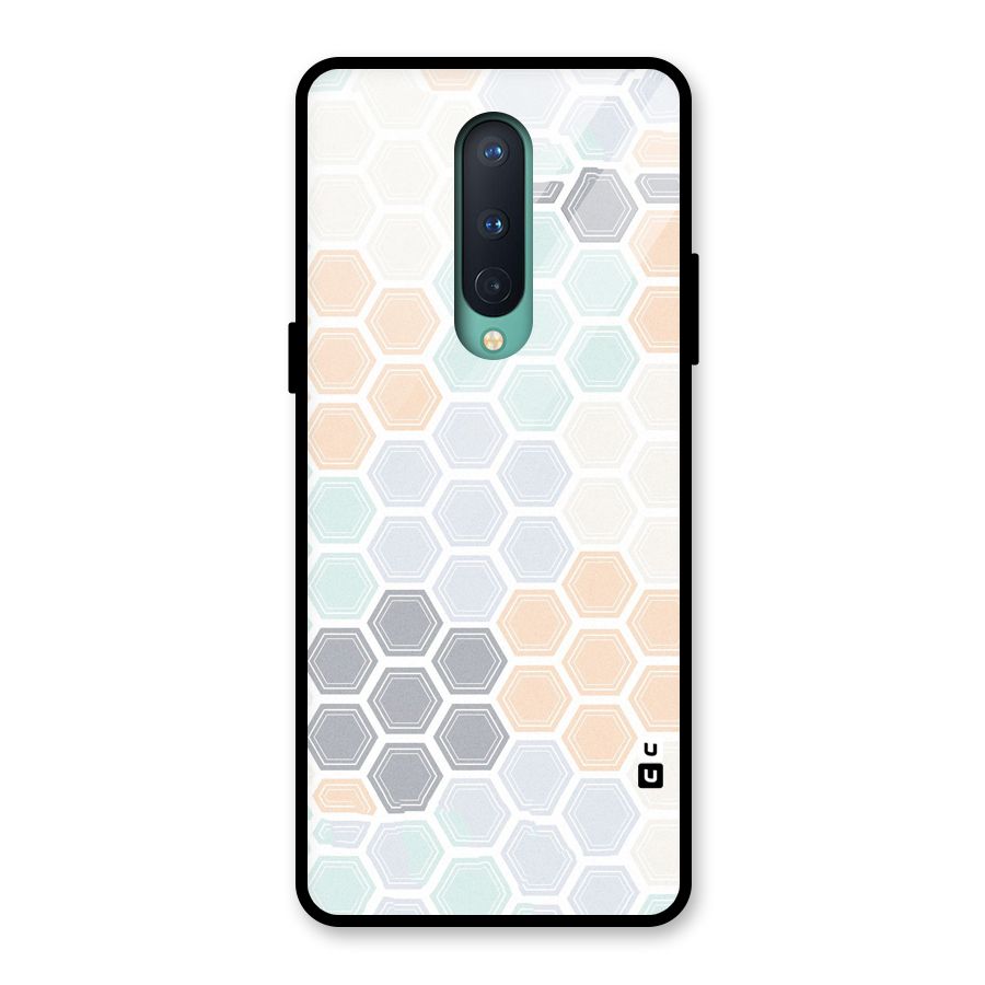 Light Hexagons Glass Back Case for OnePlus 8