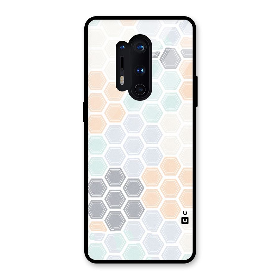 Light Hexagons Glass Back Case for OnePlus 8 Pro
