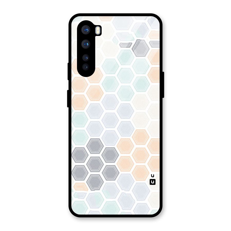Light Hexagons Glass Back Case for OnePlus Nord