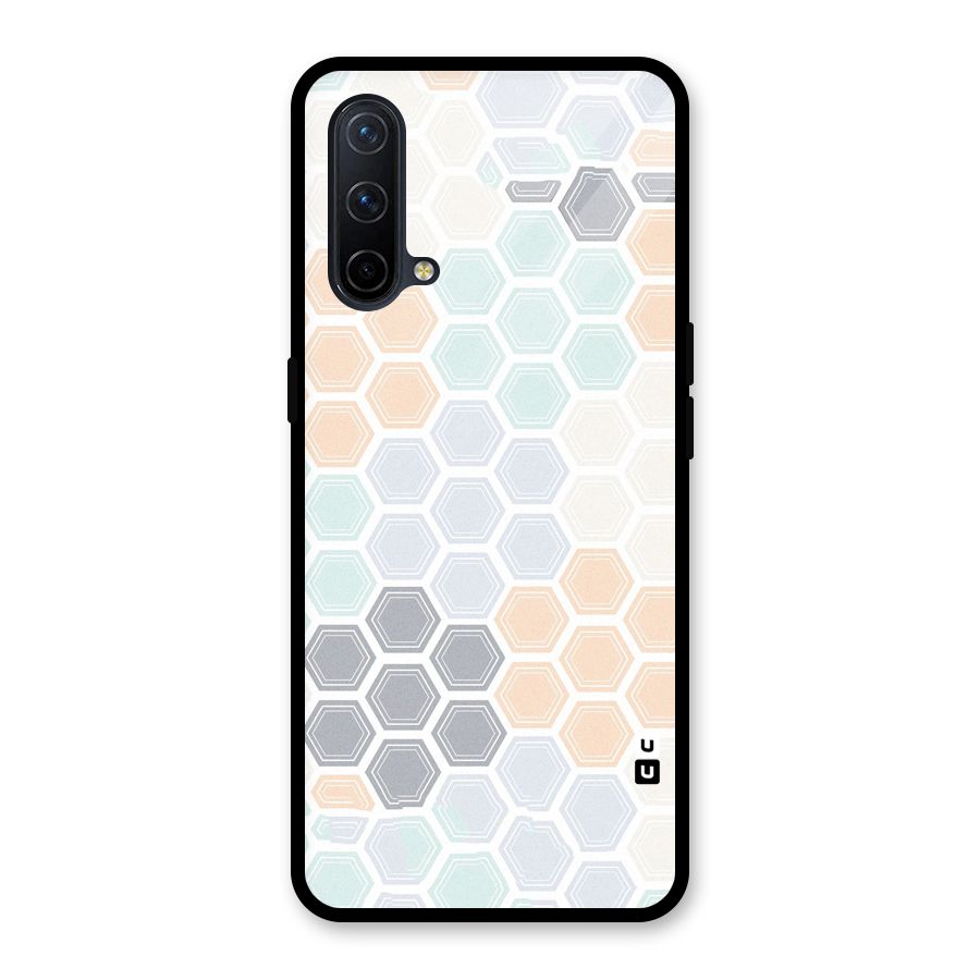 Light Hexagons Glass Back Case for OnePlus Nord CE 5G