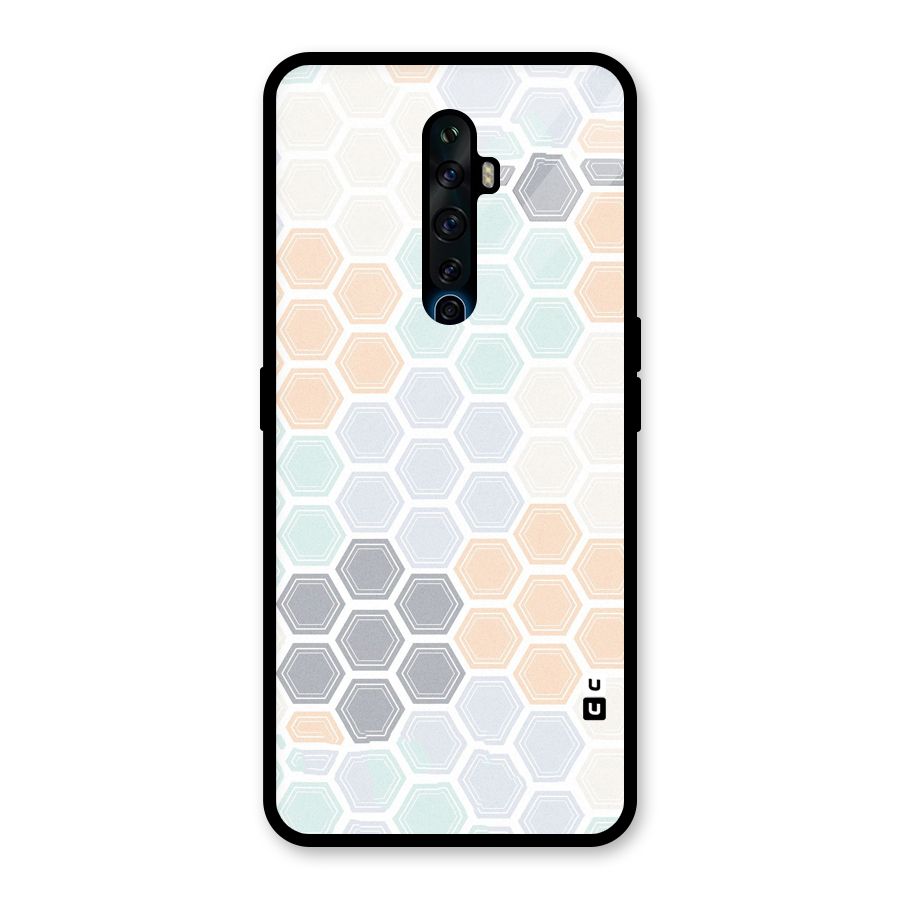 Light Hexagons Glass Back Case for Oppo Reno2 Z