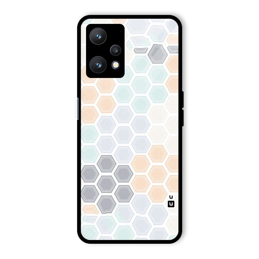 Light Hexagons Glass Back Case for Realme 9 Pro 5G