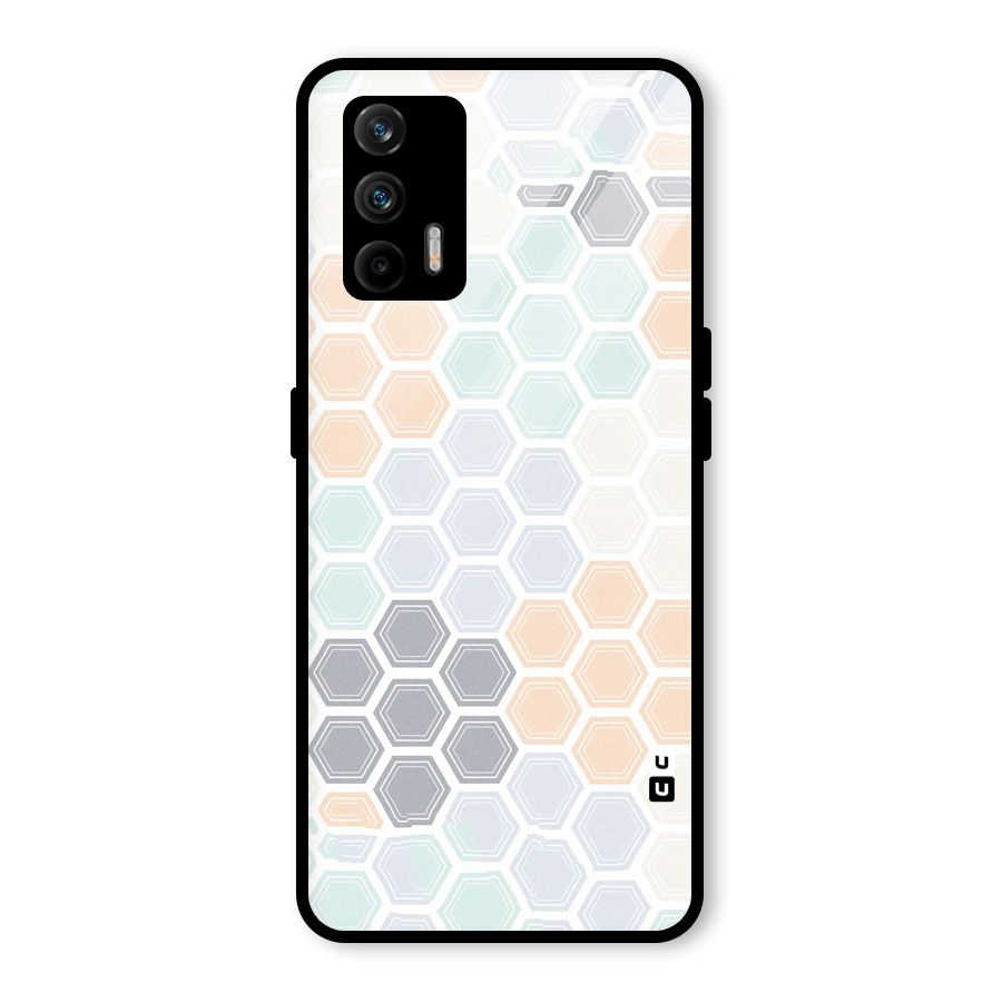 Light Hexagons Glass Back Case for Realme GT 5G