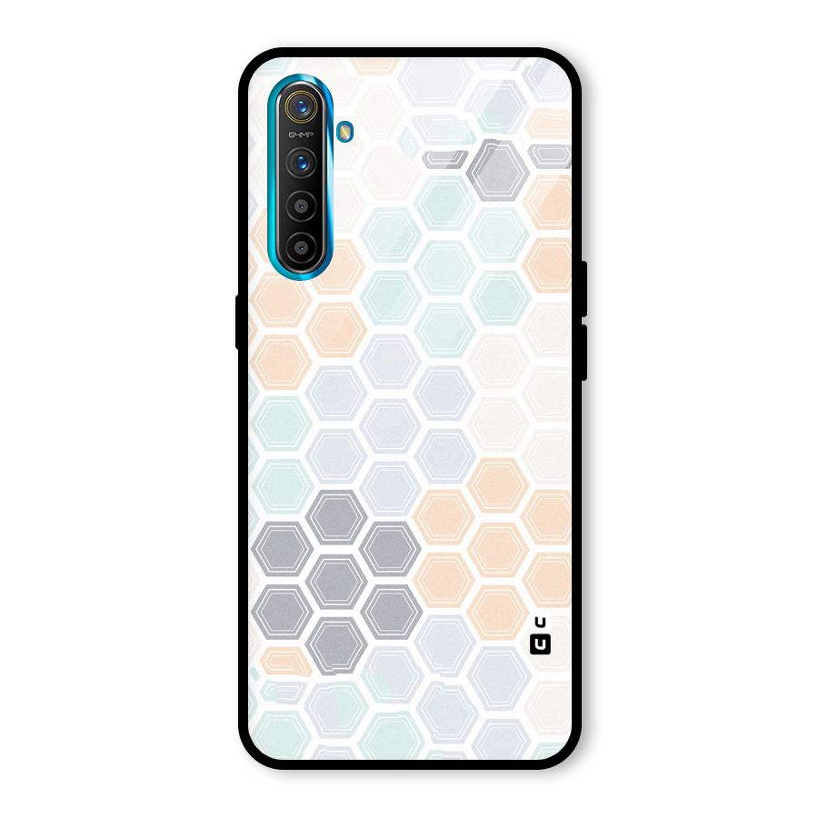 Light Hexagons Glass Back Case for Realme X2