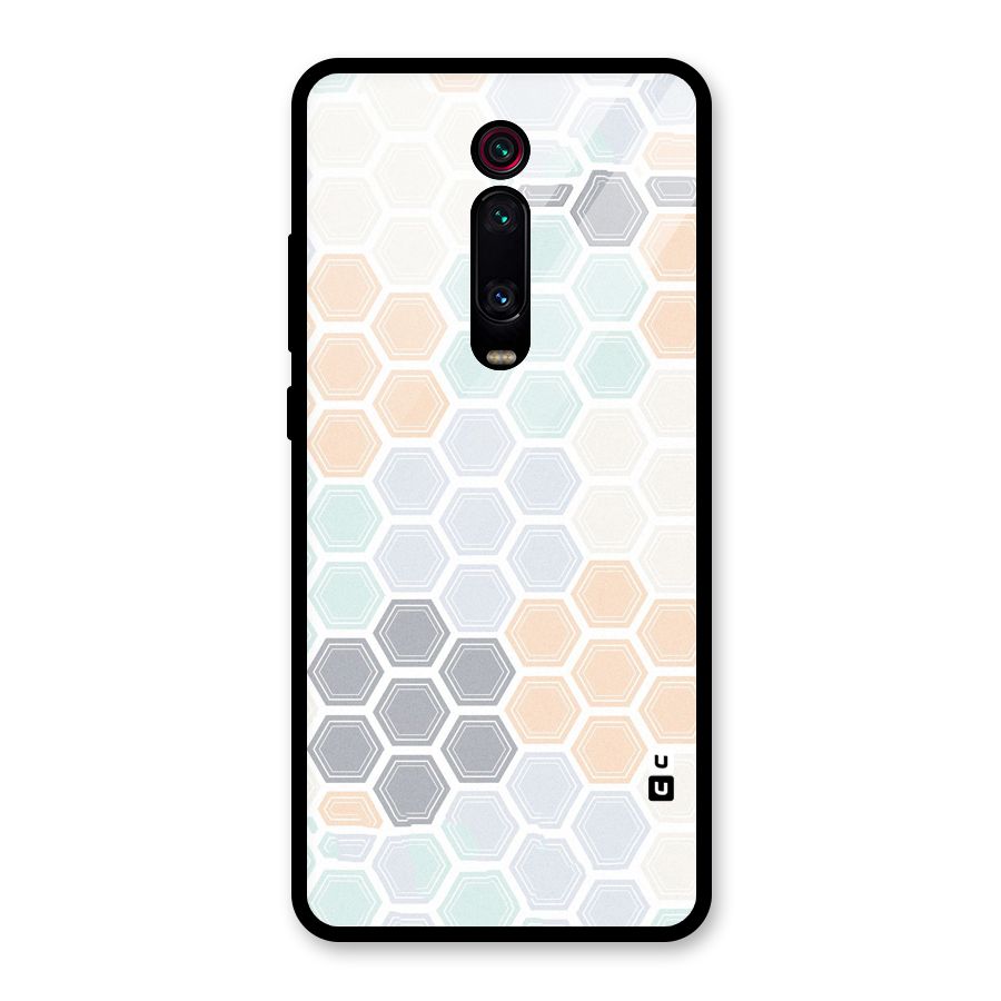 Light Hexagons Glass Back Case for Redmi K20