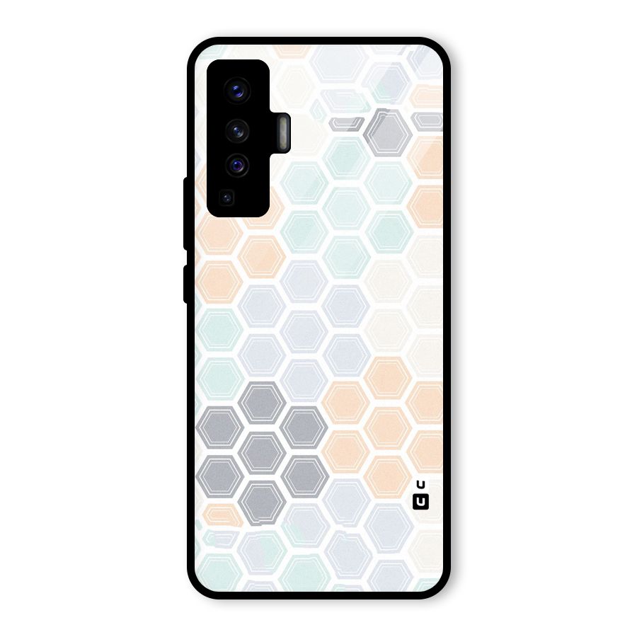 Light Hexagons Glass Back Case for Vivo X50