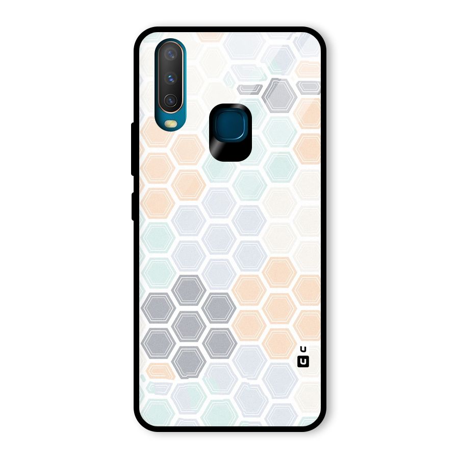 Light Hexagons Glass Back Case for Vivo Y12