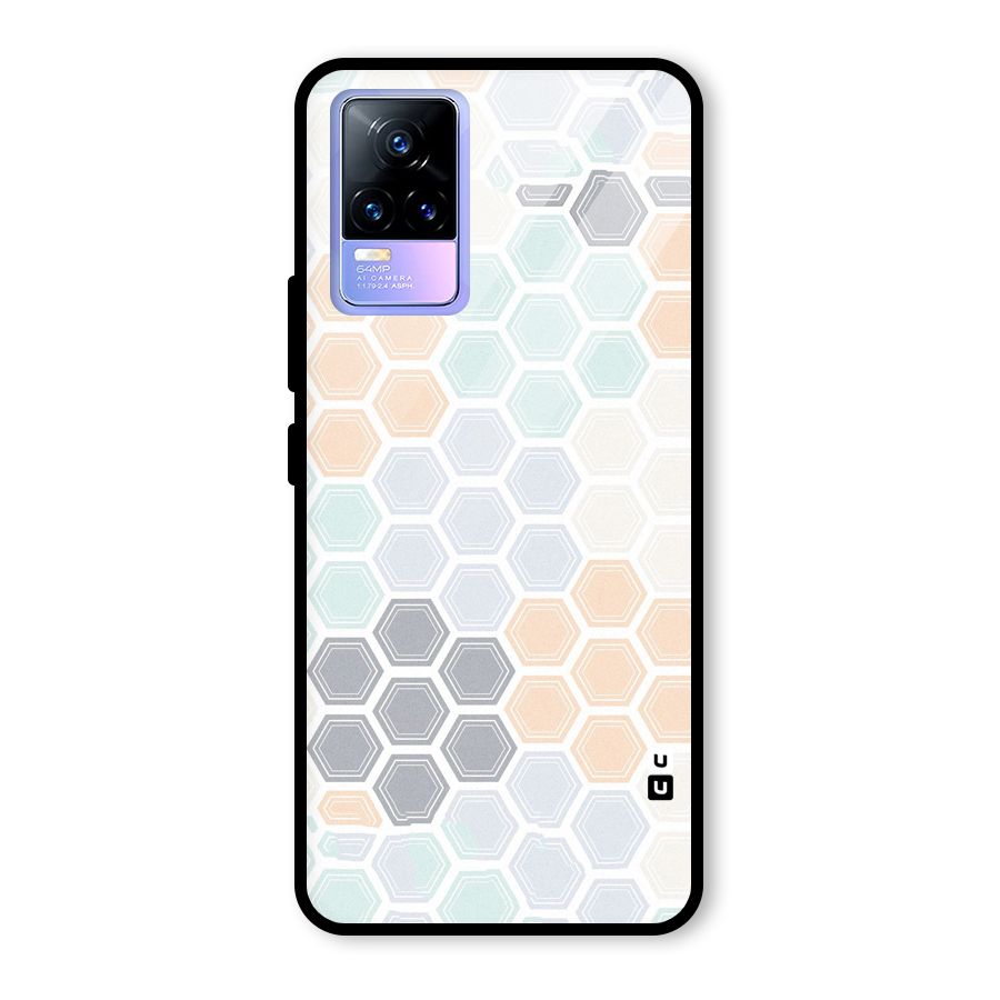 Light Hexagons Glass Back Case for Vivo Y73