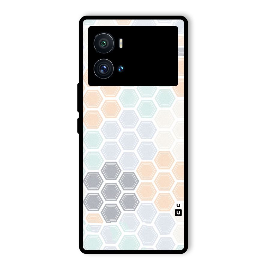Light Hexagons Glass Back Case for Vivo iQOO 9 Pro