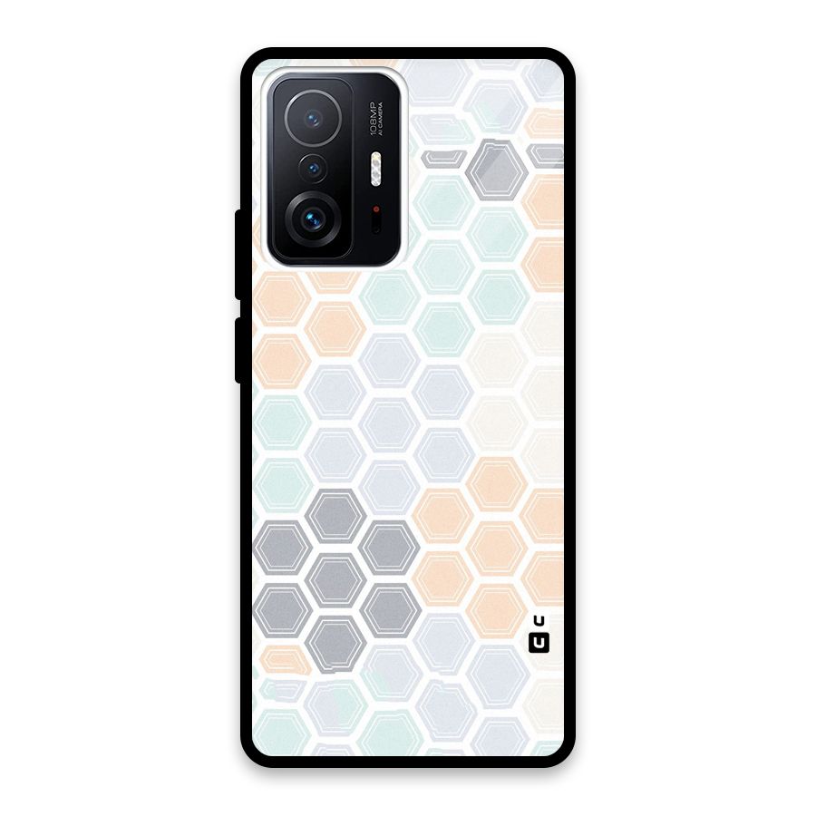 Light Hexagons Glass Back Case for Xiaomi 11T Pro
