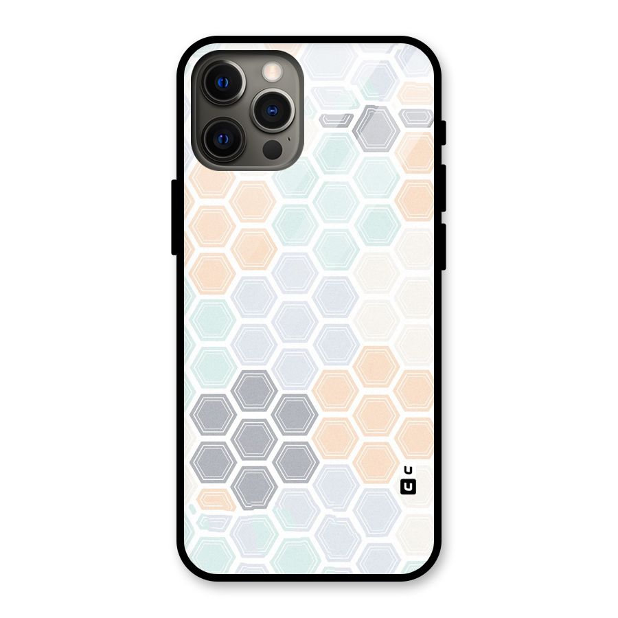 Light Hexagons Glass Back Case for iPhone 12 Pro Max