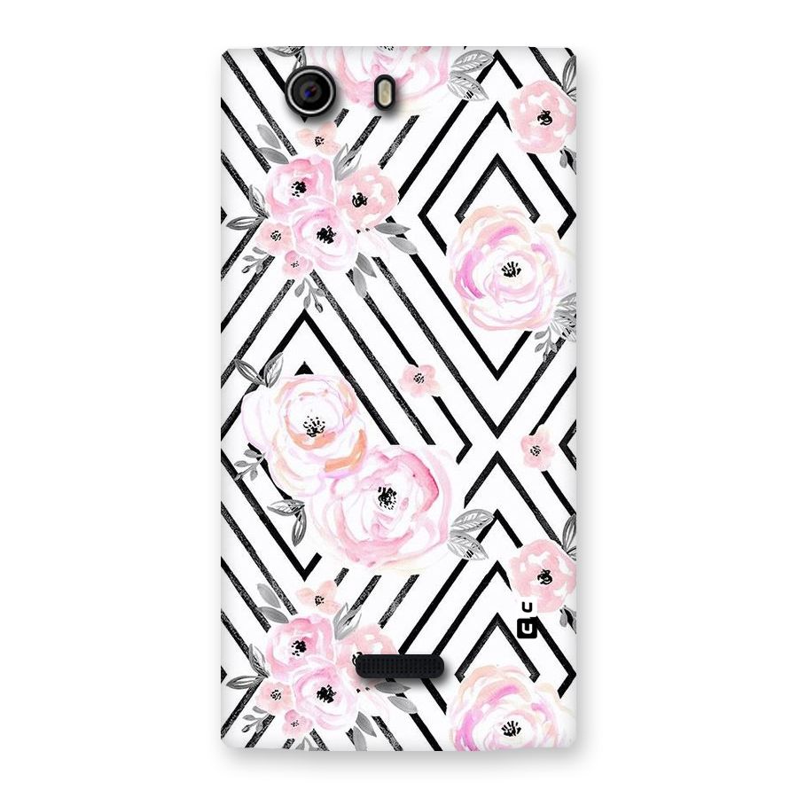 Light Pastel Flowers Design Back Case for Canvas Nitro 2 E311
