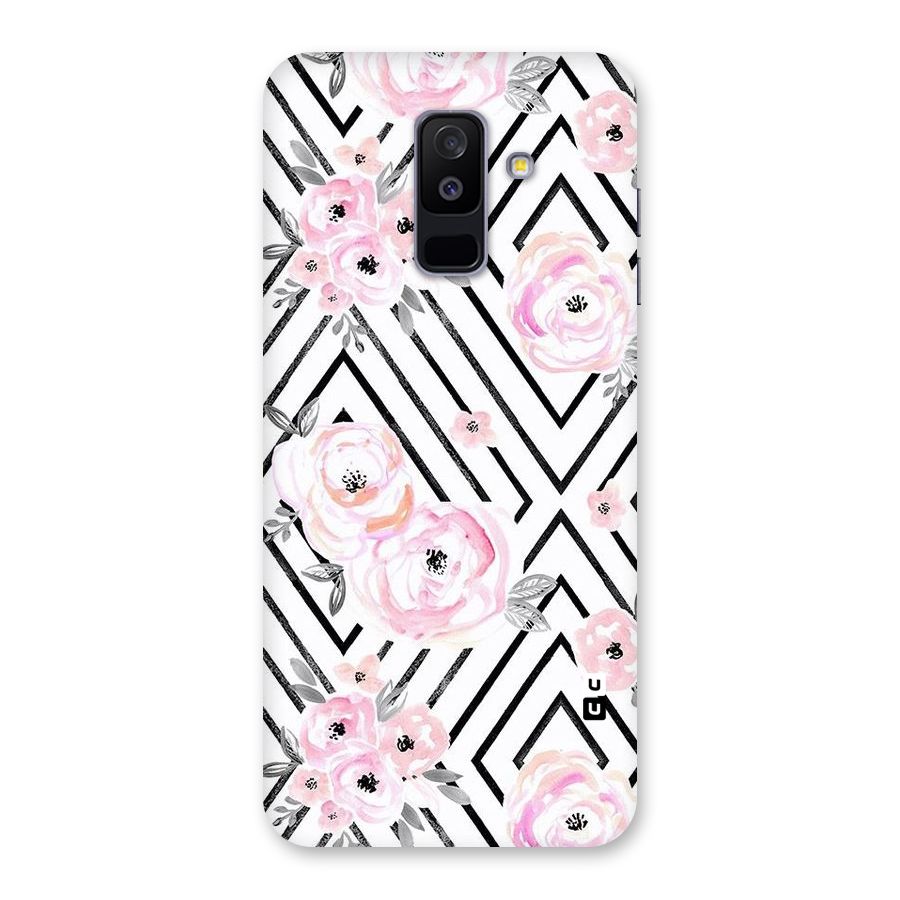 Light Pastel Flowers Design Back Case for Galaxy A6 Plus