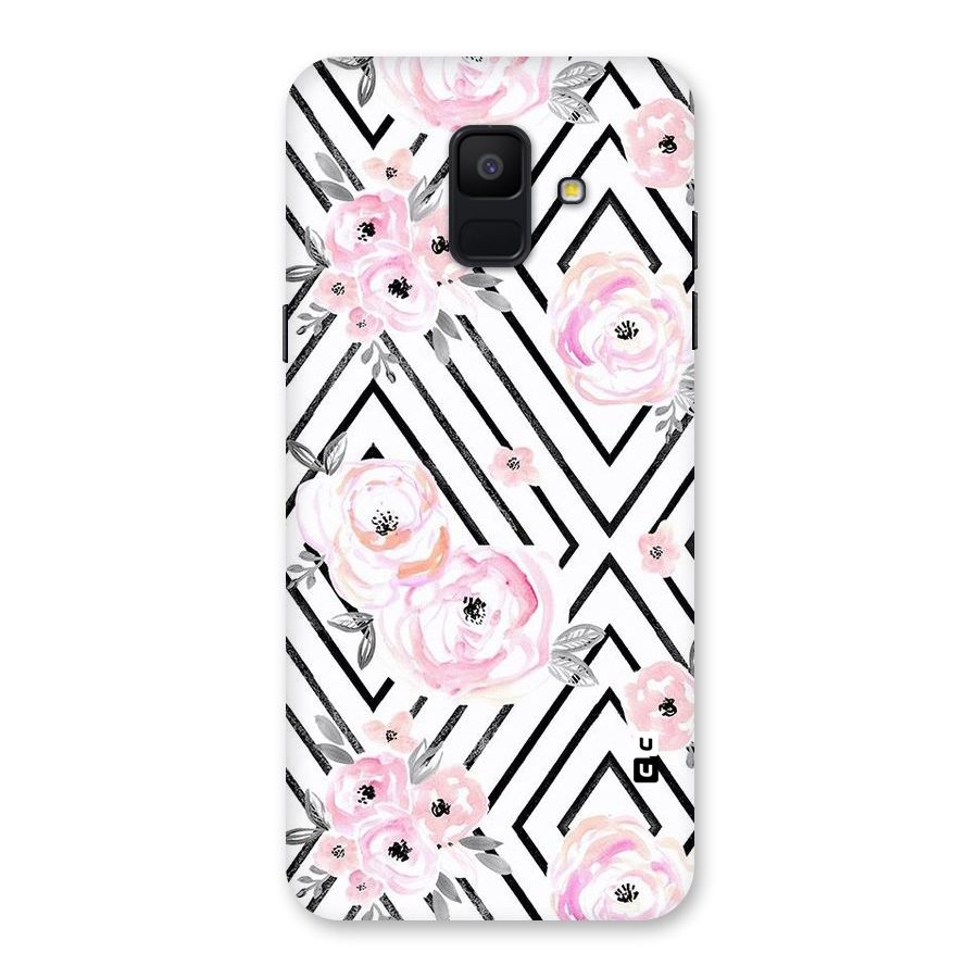 Light Pastel Flowers Design Back Case for Galaxy A6 (2018)