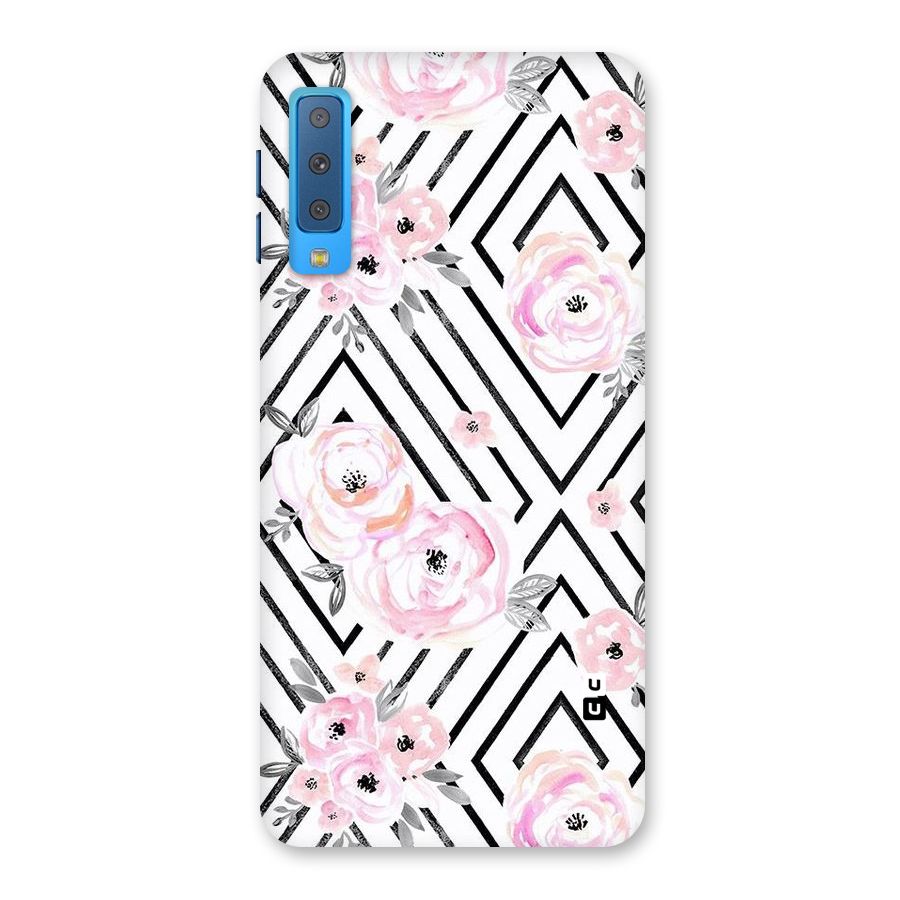 Light Pastel Flowers Design Back Case for Galaxy A7 (2018)