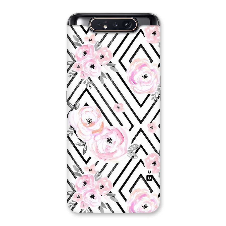 Light Pastel Flowers Design Back Case for Galaxy A80