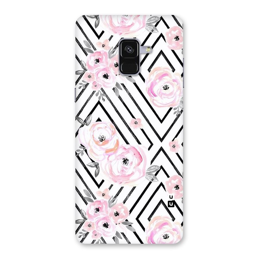Light Pastel Flowers Design Back Case for Galaxy A8 Plus