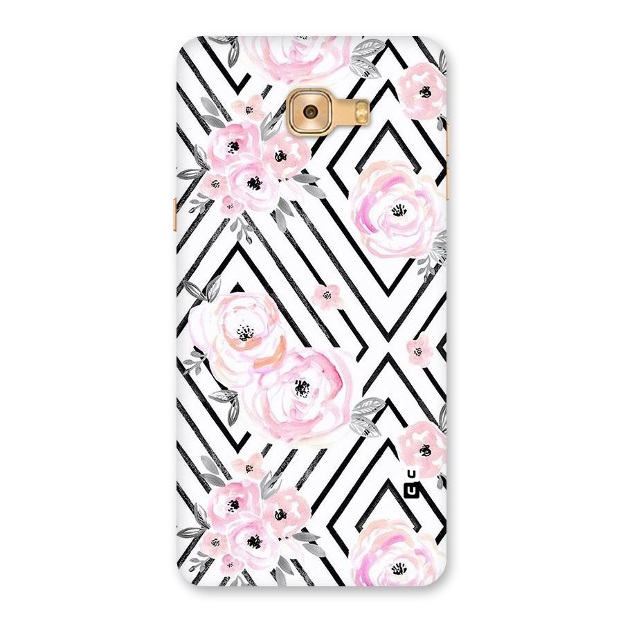 Light Pastel Flowers Design Back Case for Galaxy C9 Pro