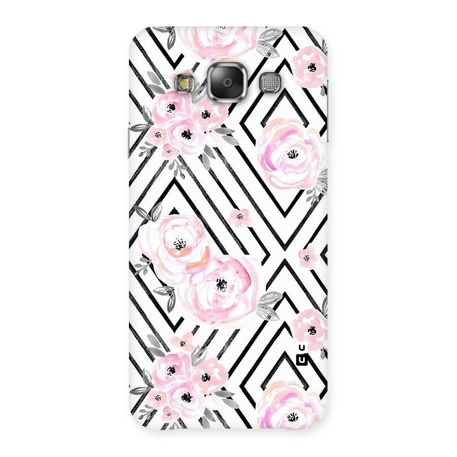 Light Pastel Flowers Design Back Case for Galaxy E7