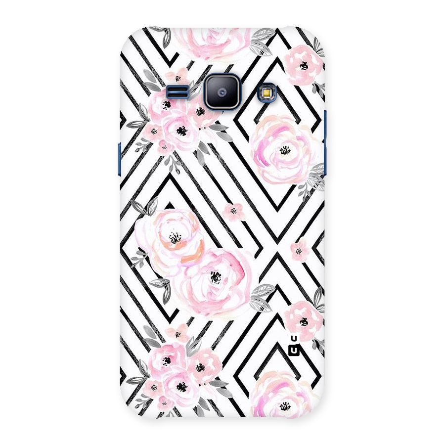 Light Pastel Flowers Design Back Case for Galaxy J1