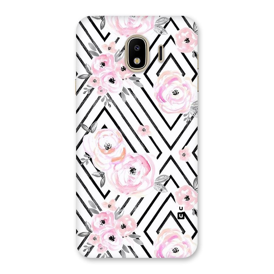 Light Pastel Flowers Design Back Case for Galaxy J4
