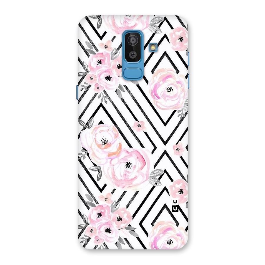 Light Pastel Flowers Design Back Case for Galaxy J8
