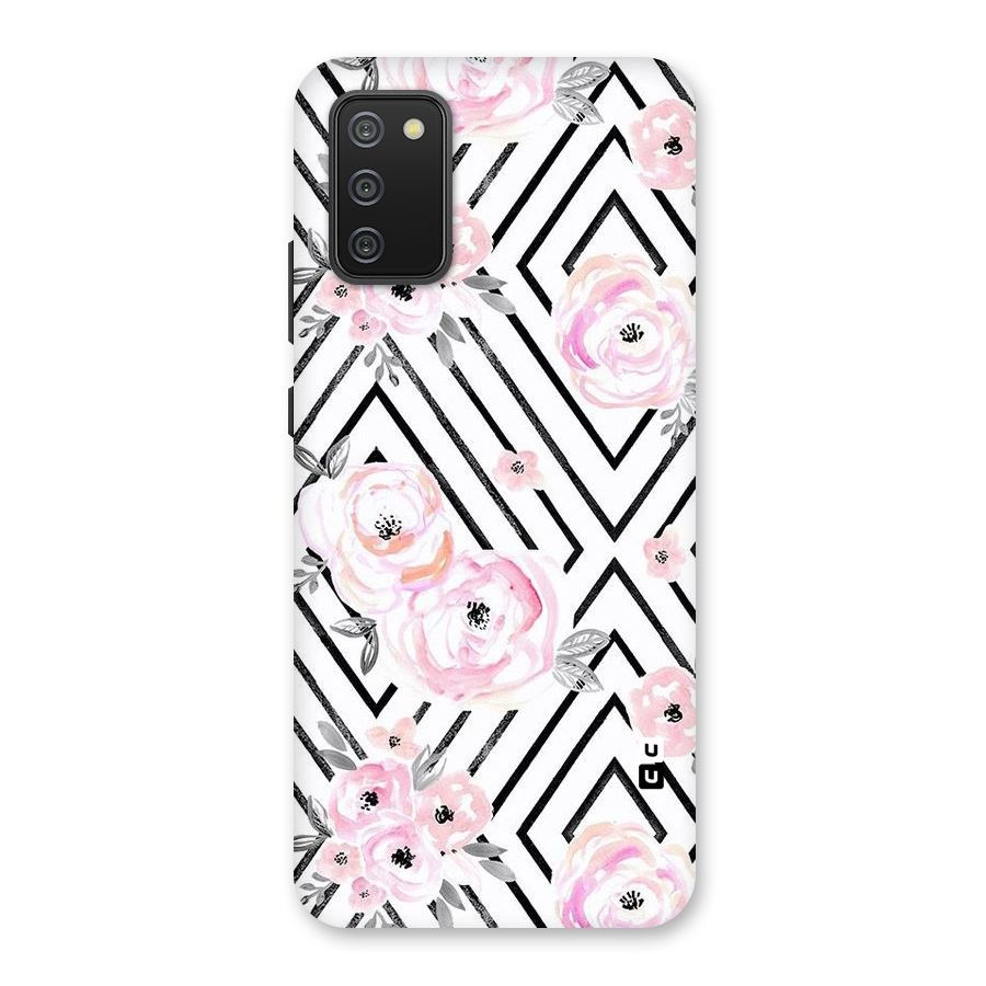 Light Pastel Flowers Design Back Case for Galaxy M02s