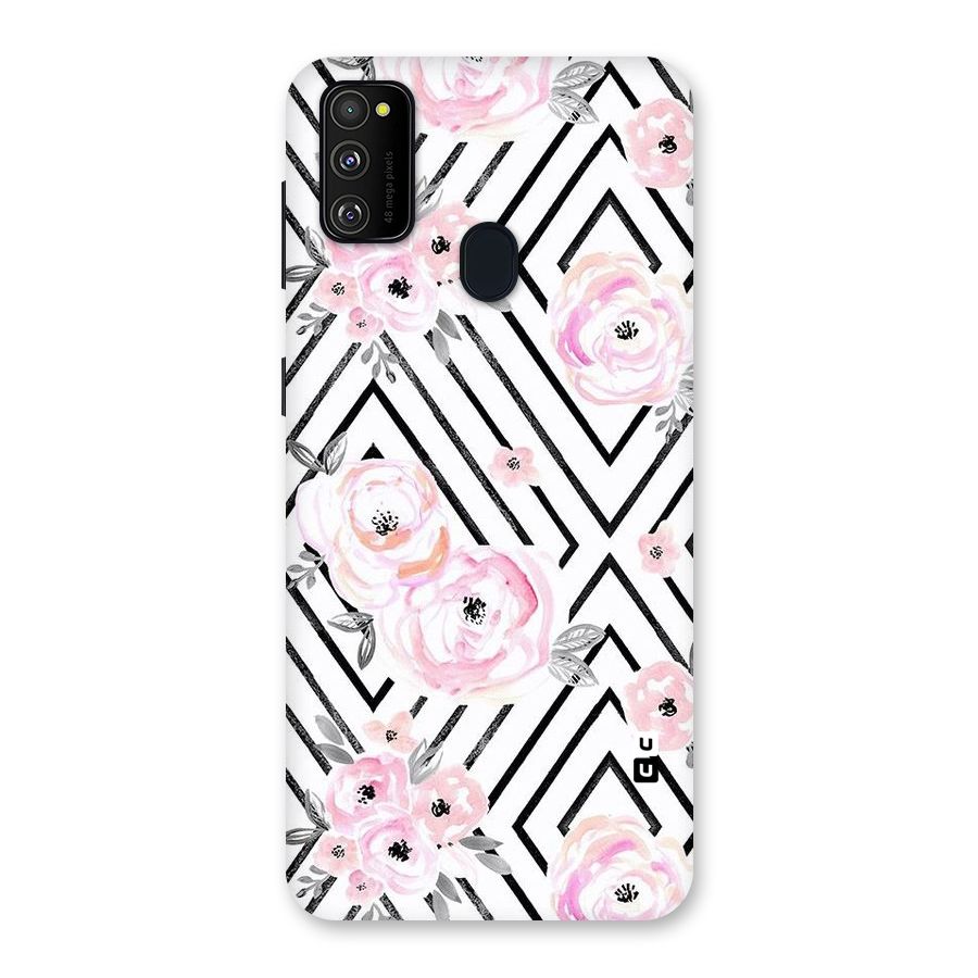Light Pastel Flowers Design Back Case for Galaxy M30s