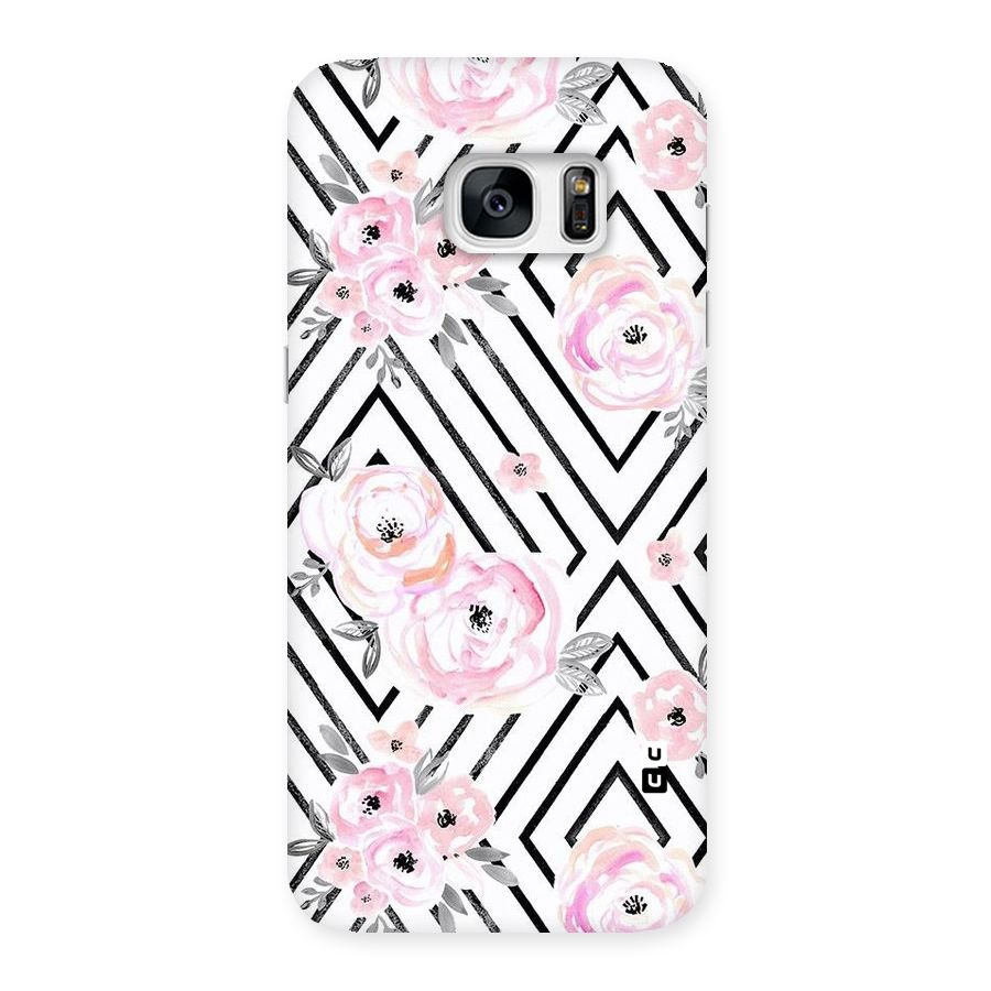 Light Pastel Flowers Design Back Case for Galaxy S7 Edge