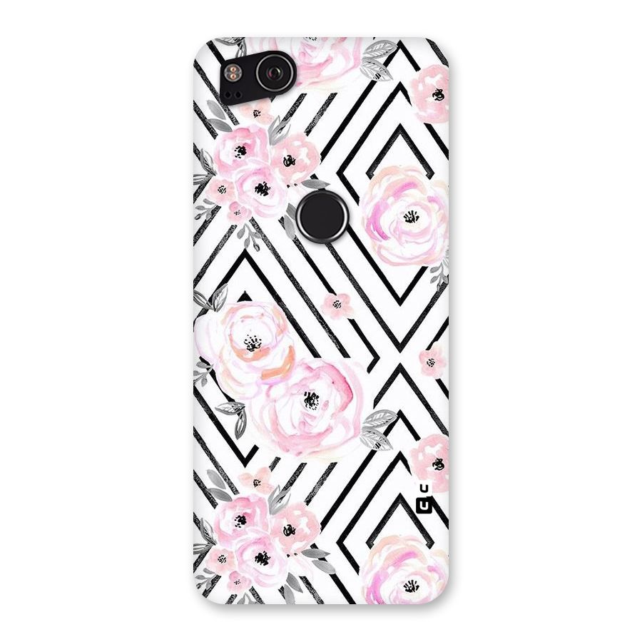 Light Pastel Flowers Design Back Case for Google Pixel 2