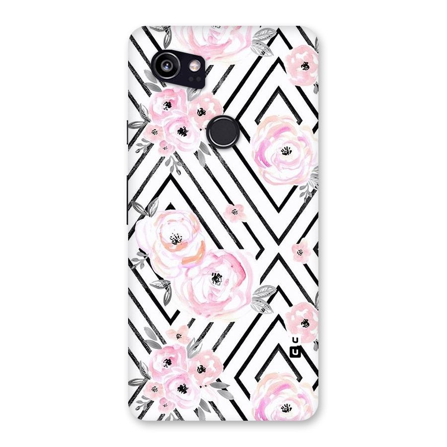 Light Pastel Flowers Design Back Case for Google Pixel 2 XL