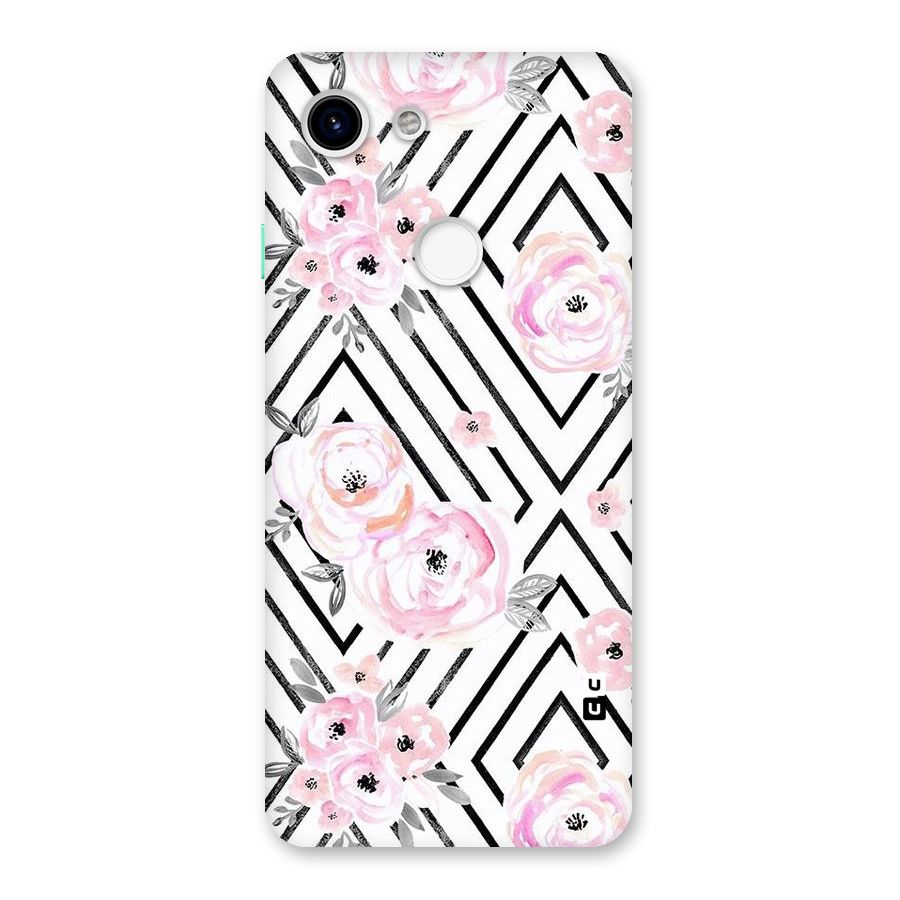 Light Pastel Flowers Design Back Case for Google Pixel 3