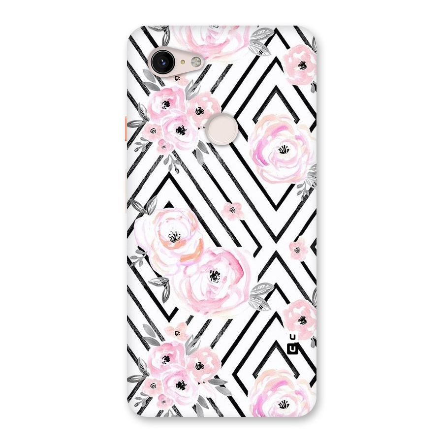 Light Pastel Flowers Design Back Case for Google Pixel 3 XL