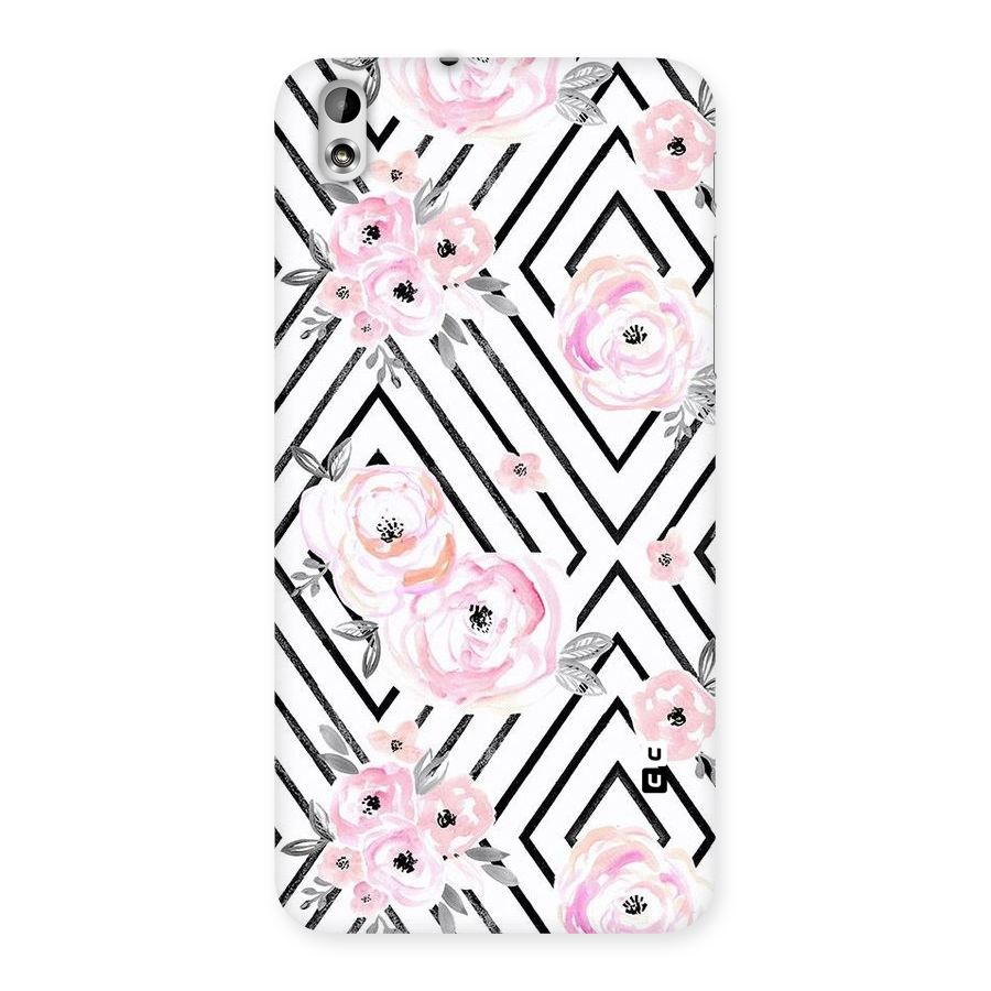 Light Pastel Flowers Design Back Case for HTC Desire 816g