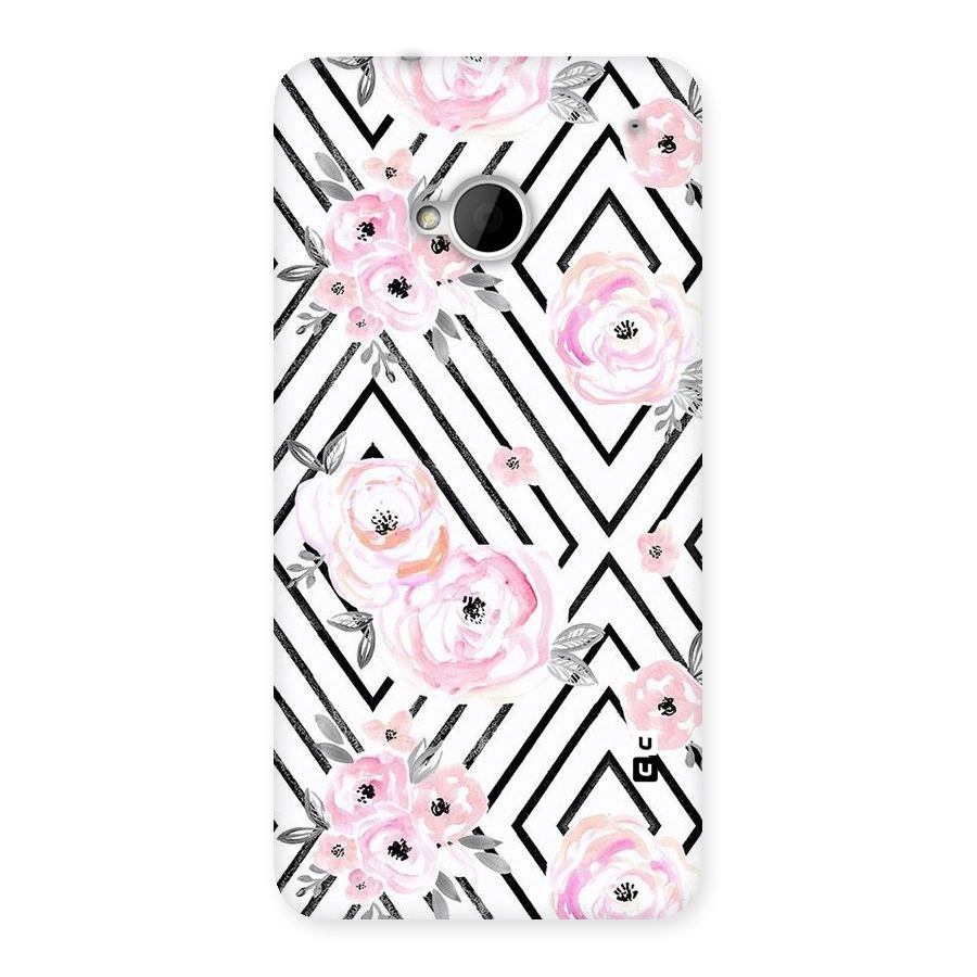 Light Pastel Flowers Design Back Case for HTC One M7