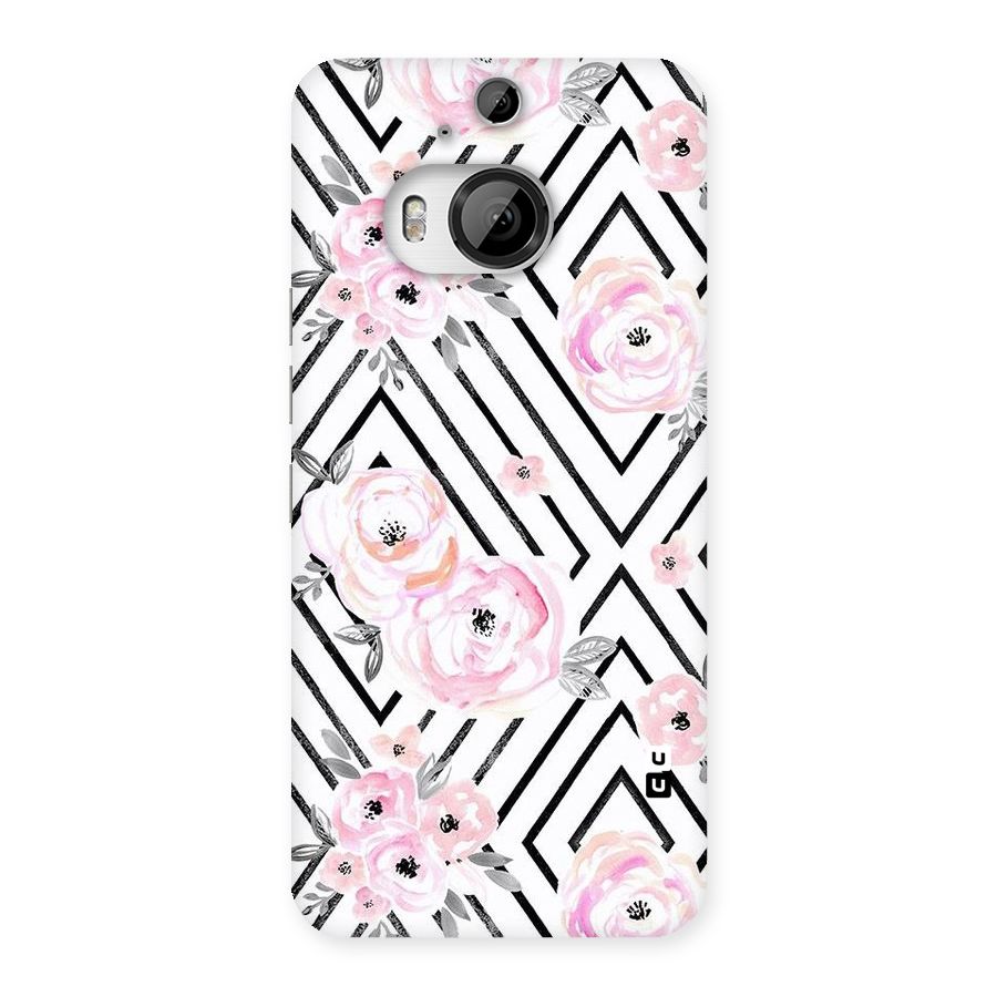 Light Pastel Flowers Design Back Case for HTC One M9 Plus